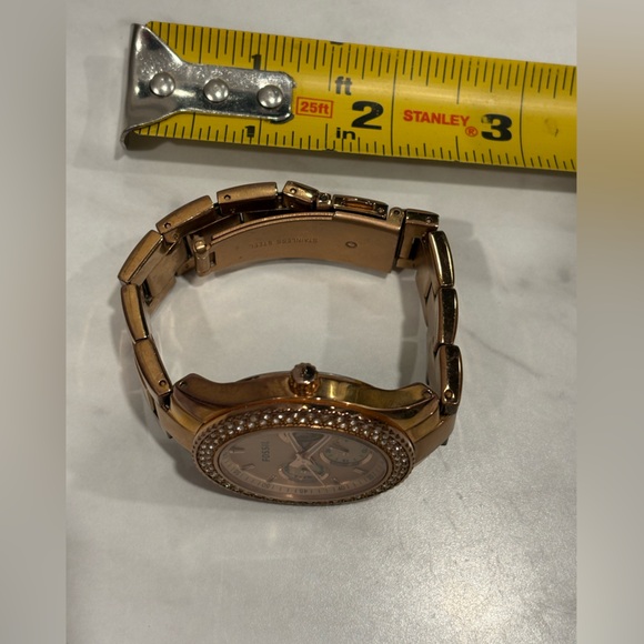 Fossil Rose Gold Crystal Bezel Watch - Picture 6 of 6